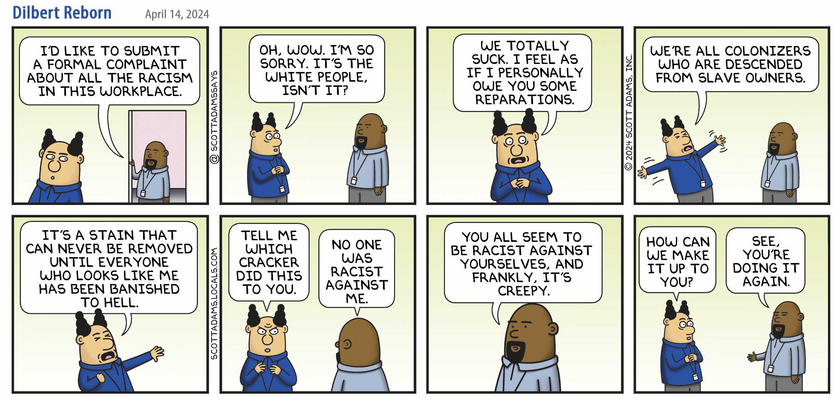 a Dilbert comic about reverse racism